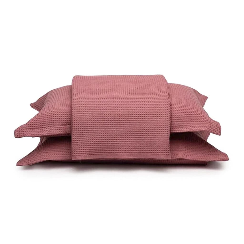 Juego Colcha y Funda Piquet Dohler 1 Plaza 100% Algodón - ROSA - 2