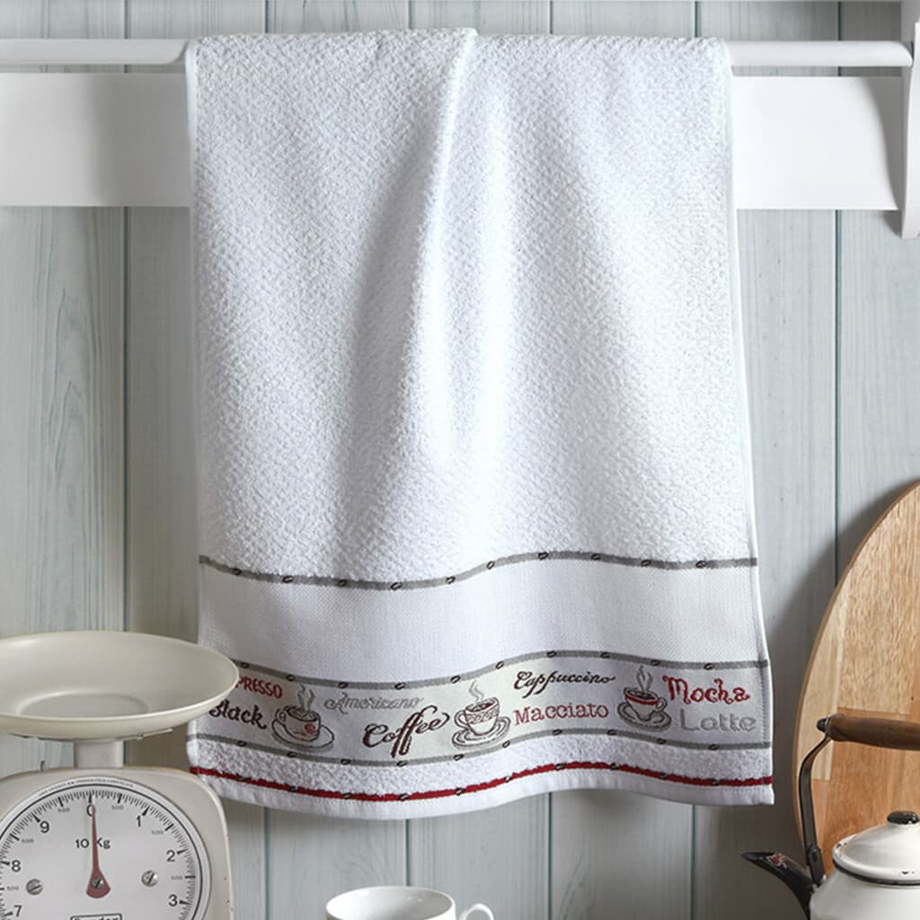 Repasador Jacquard para Bordar Dohler 45 cm x 70 cm - 5198380 COFFEE BCO - 1