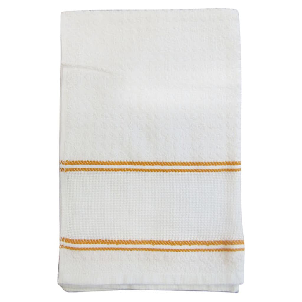 Repasador cocina Dohler hilo 40 x 60 cm - Blanco Naranja - 2