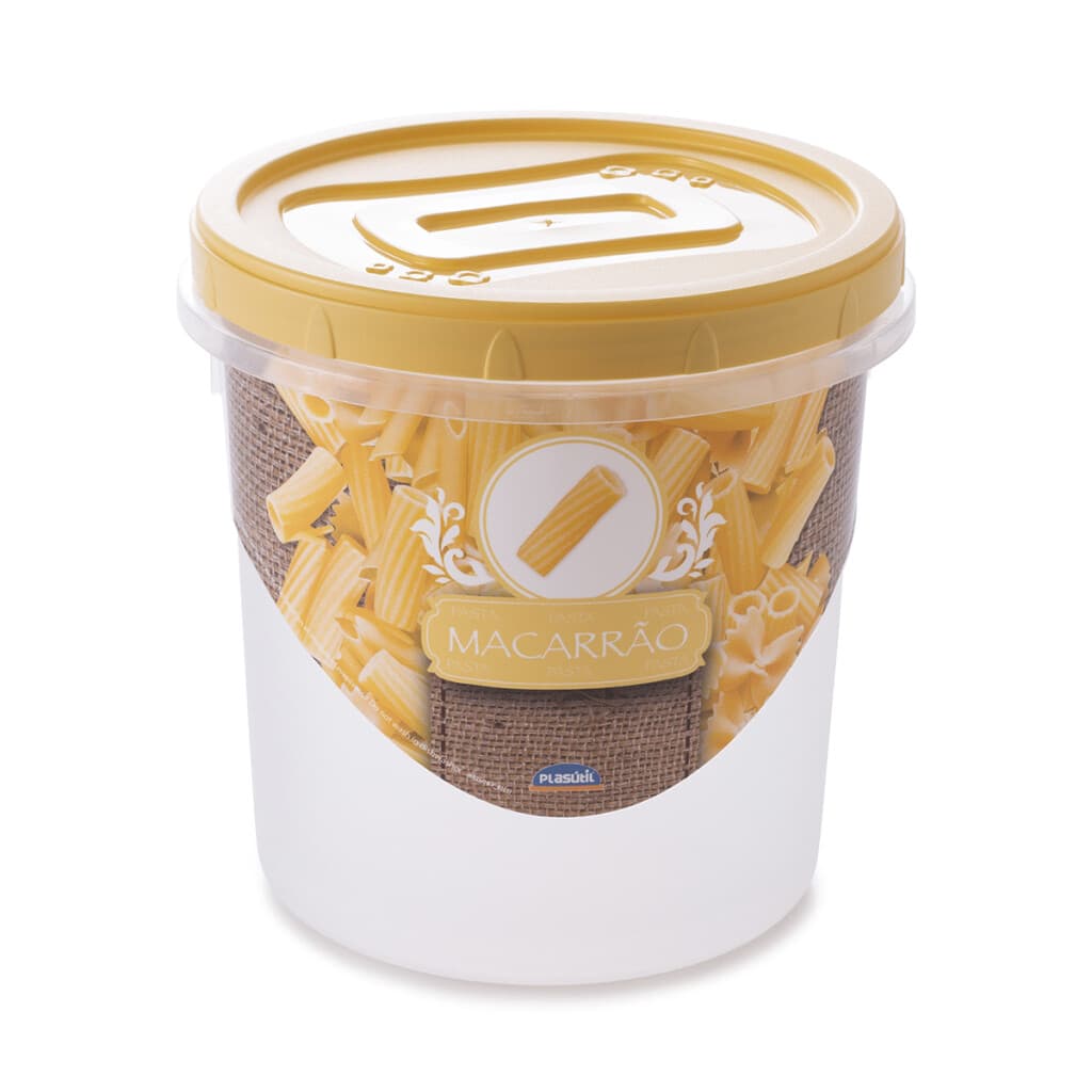 Recipiente con Tapa Rosca 1,8L Varios Diseños - AMARILLO - 1
