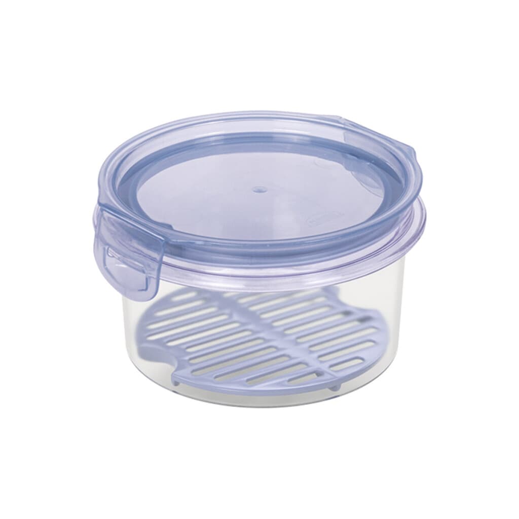 Recipiente Redondo con Dos Broches y Rejilla 550ml - AZUL - 1