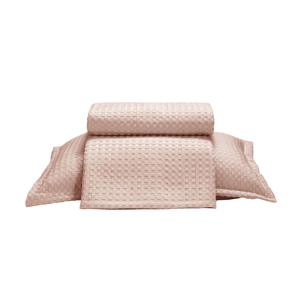 Juego Colcha y Funda Dohler Provenza 1 Plaza 100% Microfibra - SALMON - 2