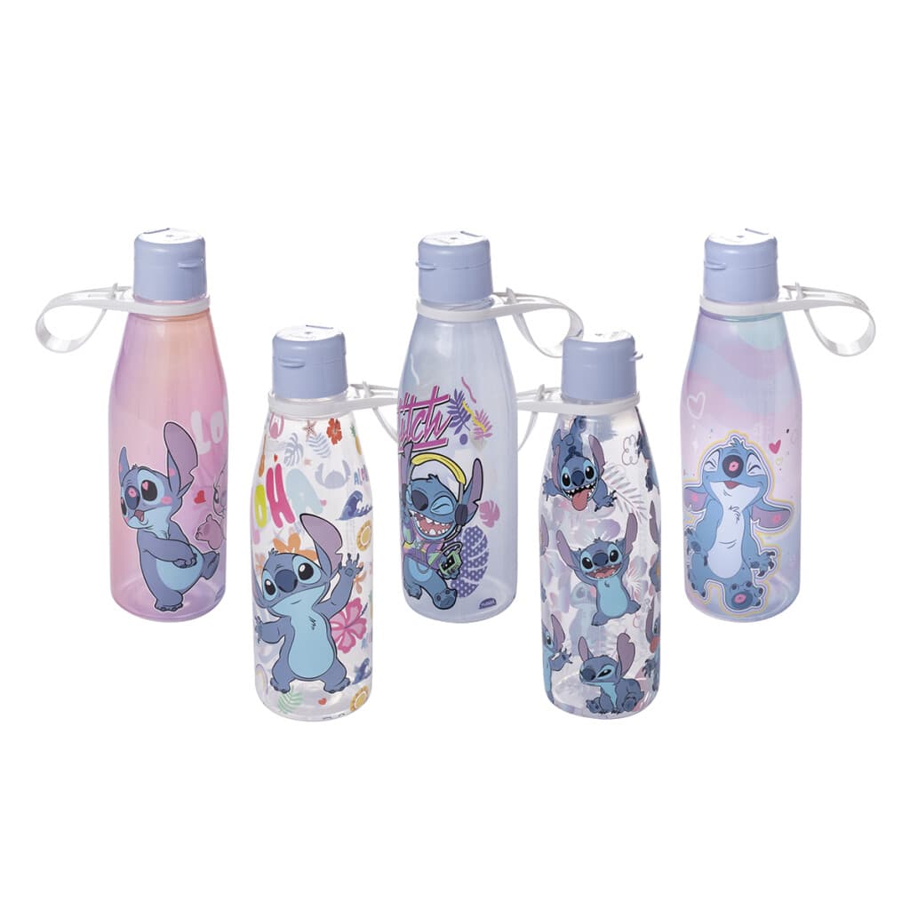 Botella Plástica 530 ml Stitch con Agarre Diseños Surtidos - 1
