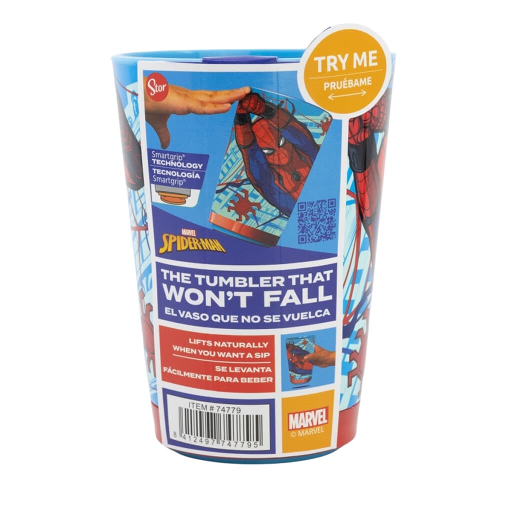 Vaso Plástico Antivuelco Spiderman 470 ml - 4