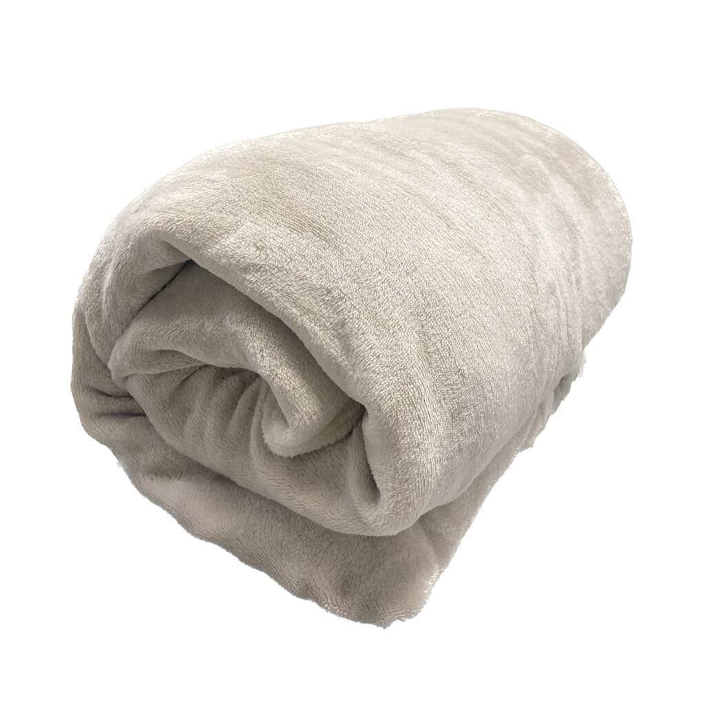 Frazada Flannel 1 Plazas Home Class 150 x 240 cm - BEIGE - 3