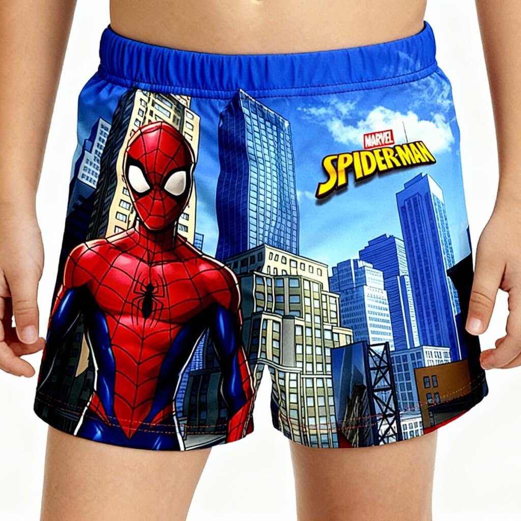 Malla Short Infantil Spiderman Talle S/M/G - AZUL/ROJO - 2