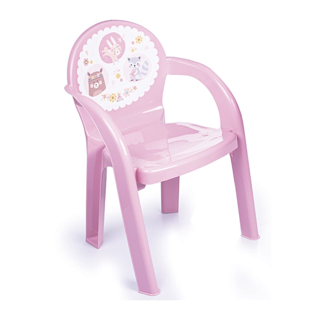 Silla Plástica Infantil PVC Varios Diseños - ROSA - 1