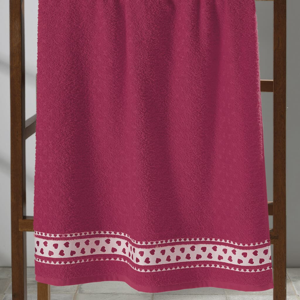 Toalla Mano Dohler Jacquard Premium 50 x 80 cm 100% Algodón - 6987 - CEREZA - 1