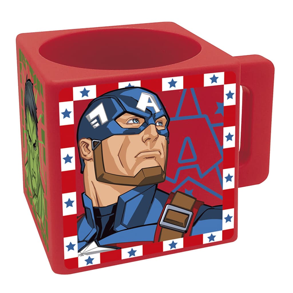Taza Cuadrada Avengers 290 ml para Microondas - 1