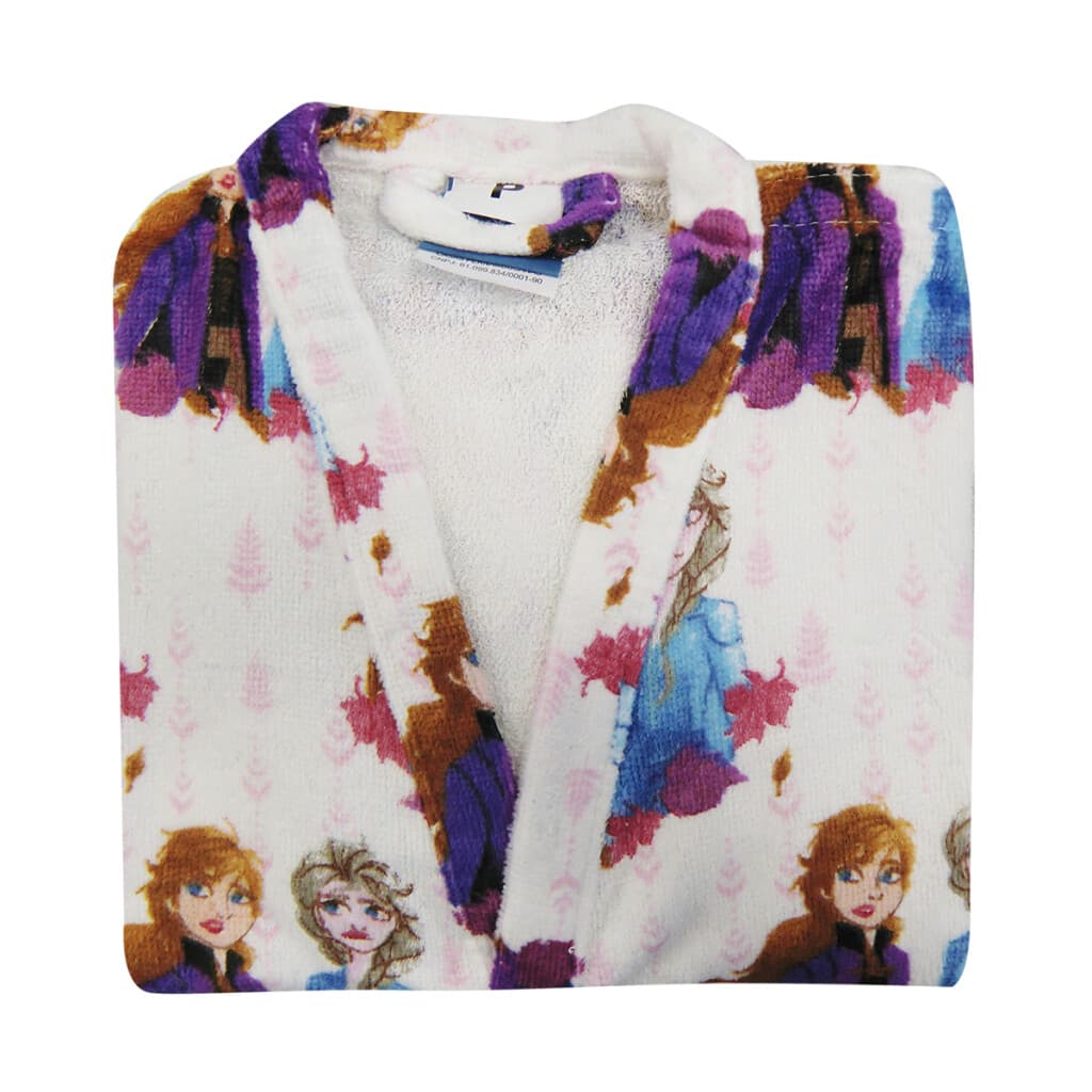 Bata de Baño Infantil Velour Frozen Talle P al G - BLANCO - 1
