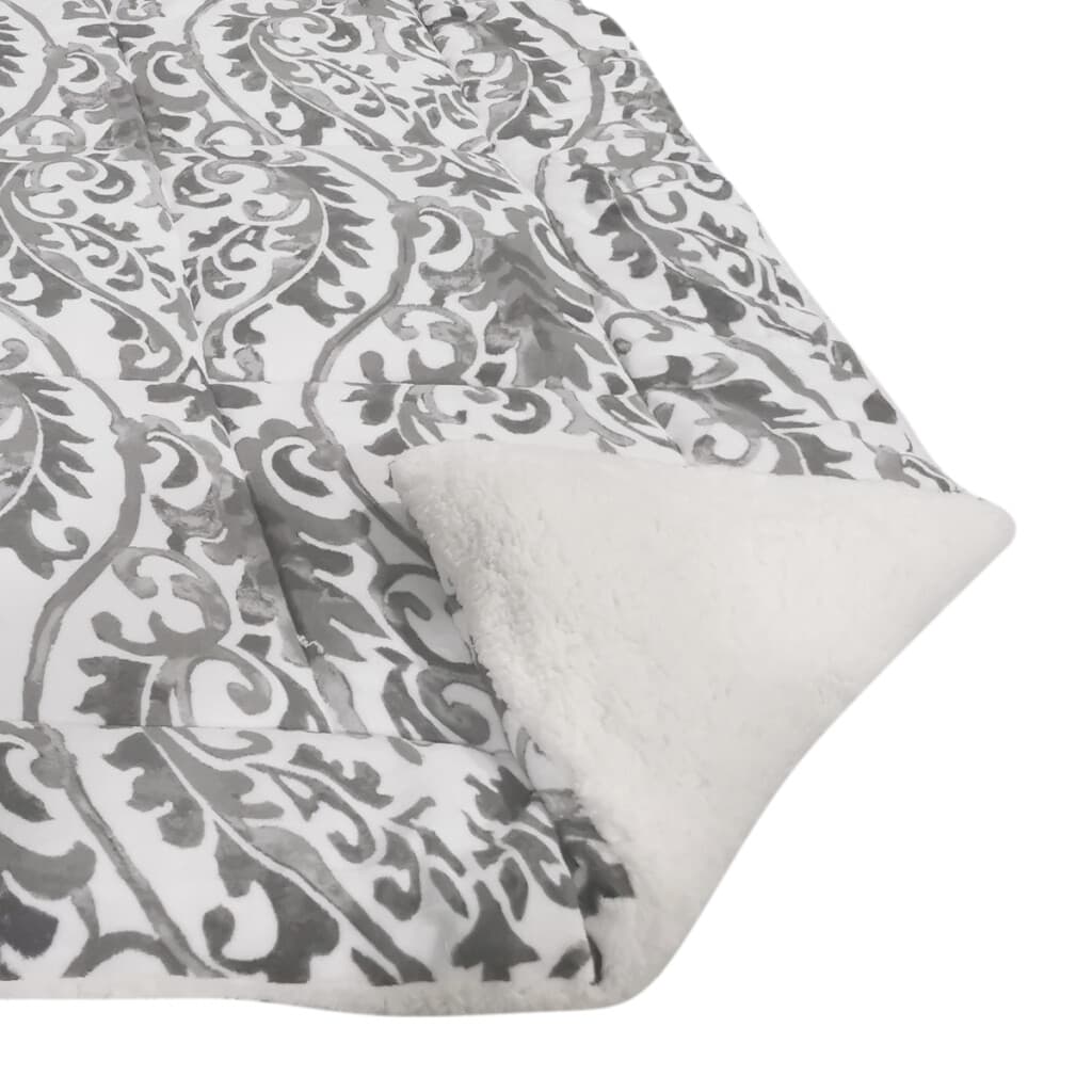 Acolchado King Size Terciopelo con Corderito Richmond 240 x 260 cm - GRIS - 3