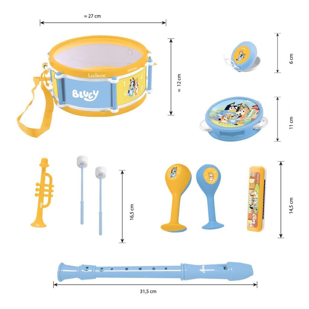 Set x 7 Instrumentos Musicales Bluey Lexibook - 4