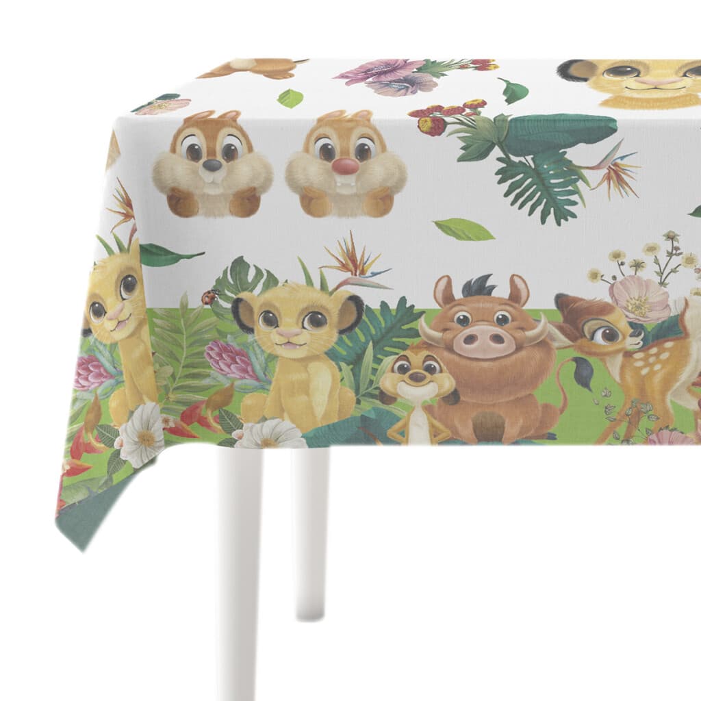 Cotillón Mantel Rectangular Animalitos de la Selva Disney - 2