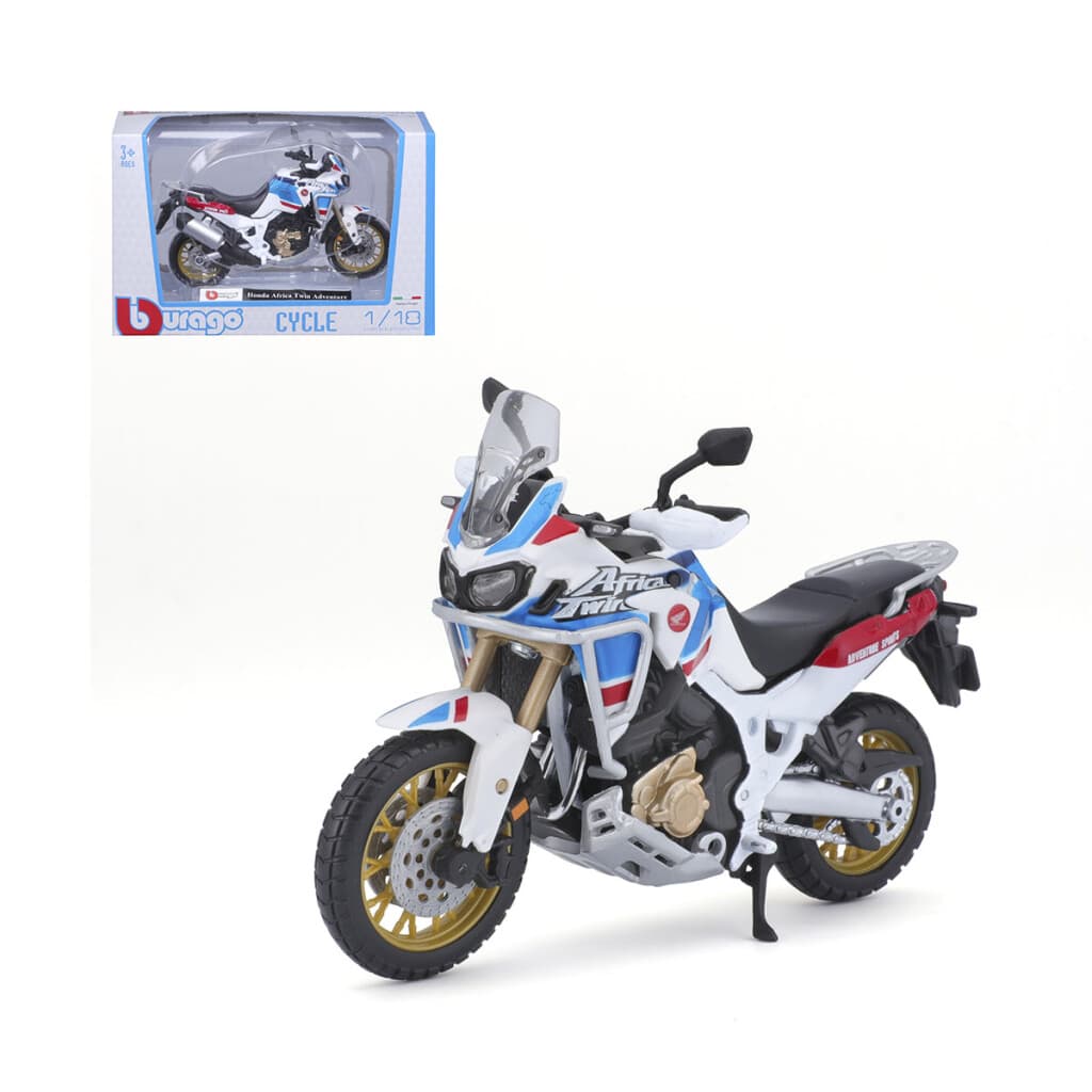 Motocicleta Bburago Honda Africa Twin Adventure Escala 1:18 - 1