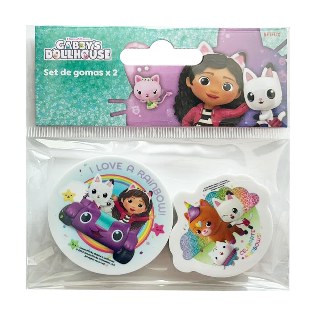 Pack x 2 Goma de Borrar La Casa De Gabby 4 cm