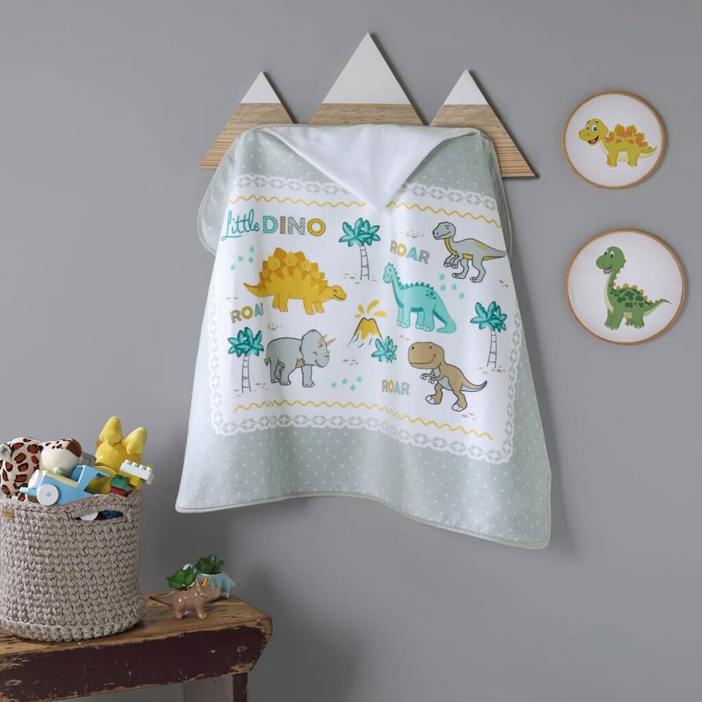 Toalla Con Capucha Bebé Döhler Velour 90 x 70 cm - DINO - 4
