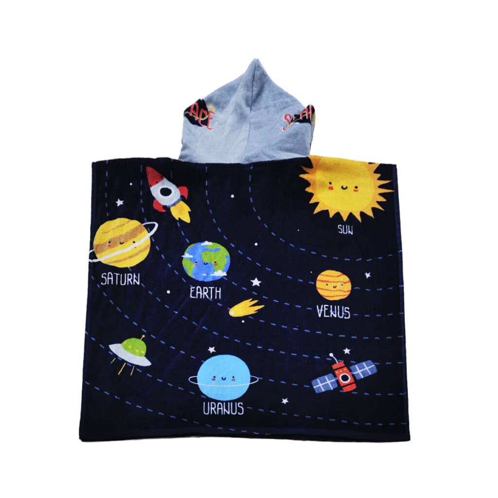 Bata Poncho Infantil Varios Diseños 100% Algodón 60 x 60 cm - ESPACIO - 3