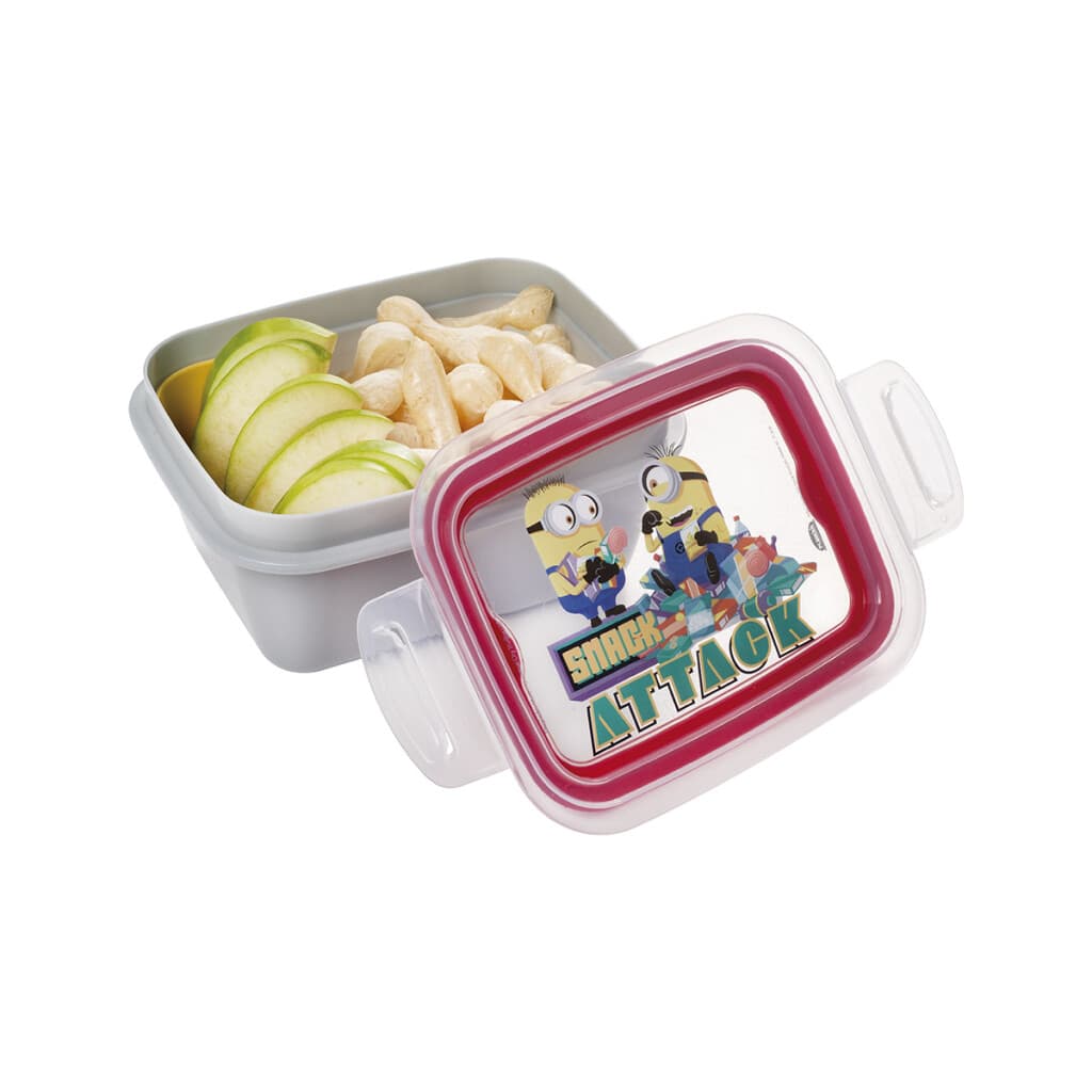 Pote Plástico Minions Con Traba y División 630 ml - GRIS - 2