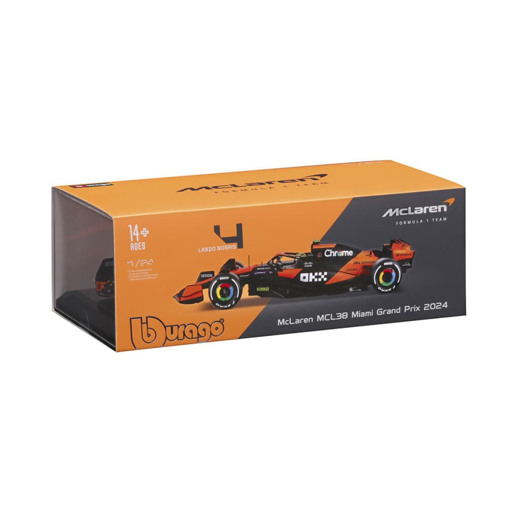 Auto Bburago Formula 1 McLaren con Exhibidor Escala 1:24 - Lando Norris - 4
