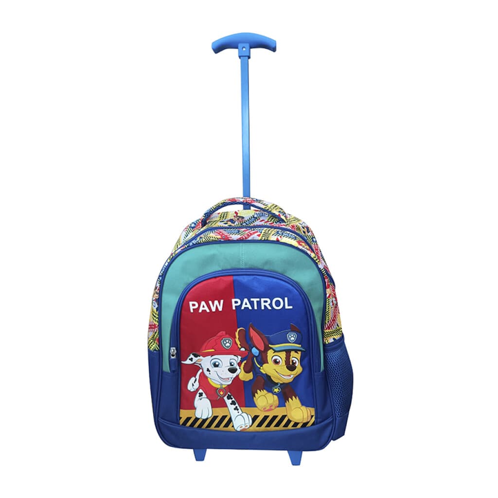 Mochila Infantil Paw Patrol con Carro Jacquard Grande 40 x 30 cm - AZUL/VERDE - 2
