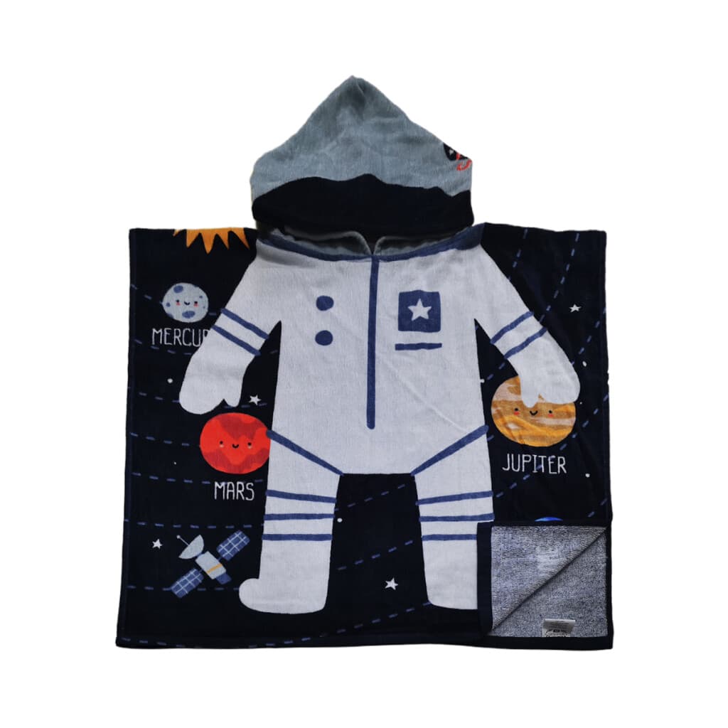 Bata Poncho Infantil Varios Diseños 100% Algodón 60 x 60 cm - ESPACIO - 2