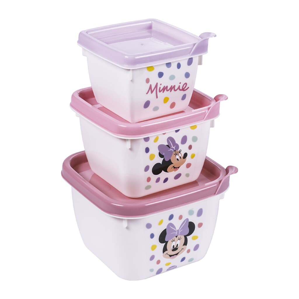 Pack x 3 Recipientes Minnie - ROSA - 1