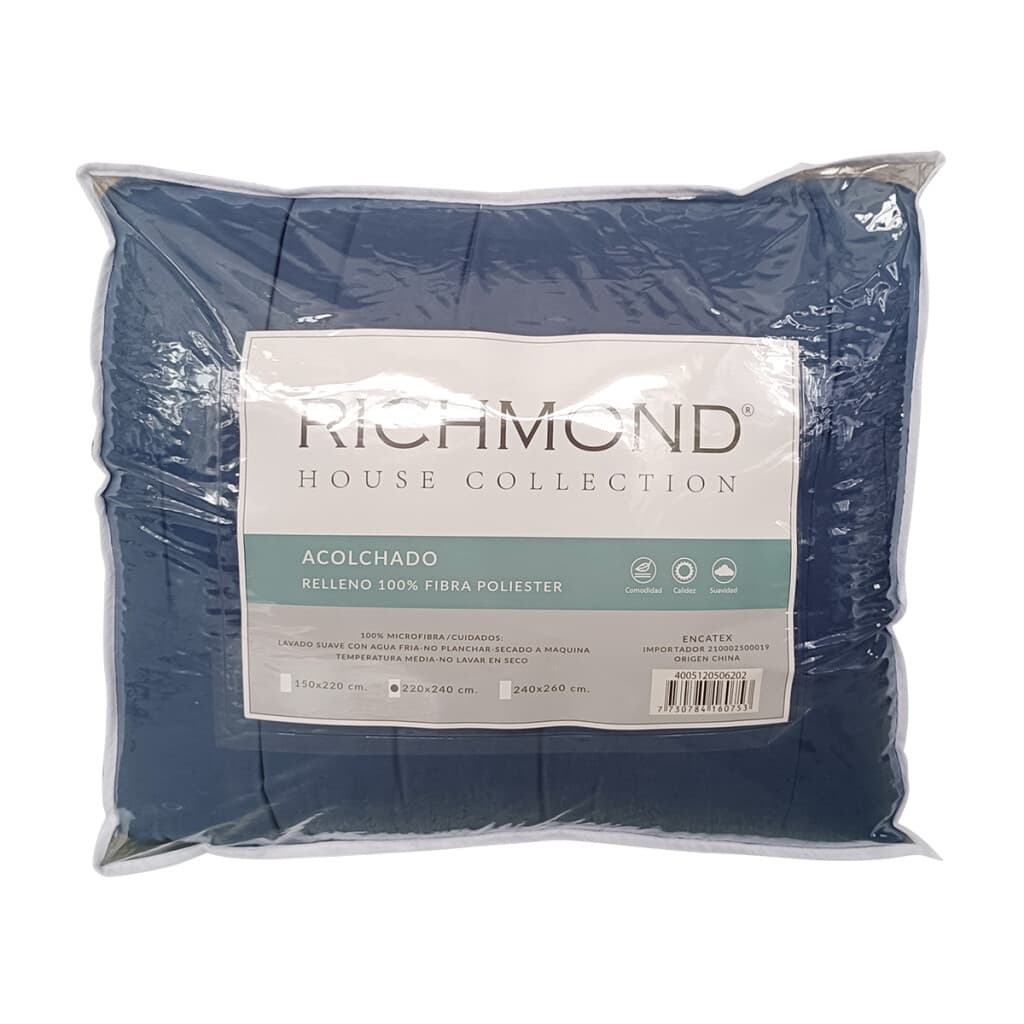 Acolchado King Plus Richmond House 240 x 260 cm - AZUL - 2