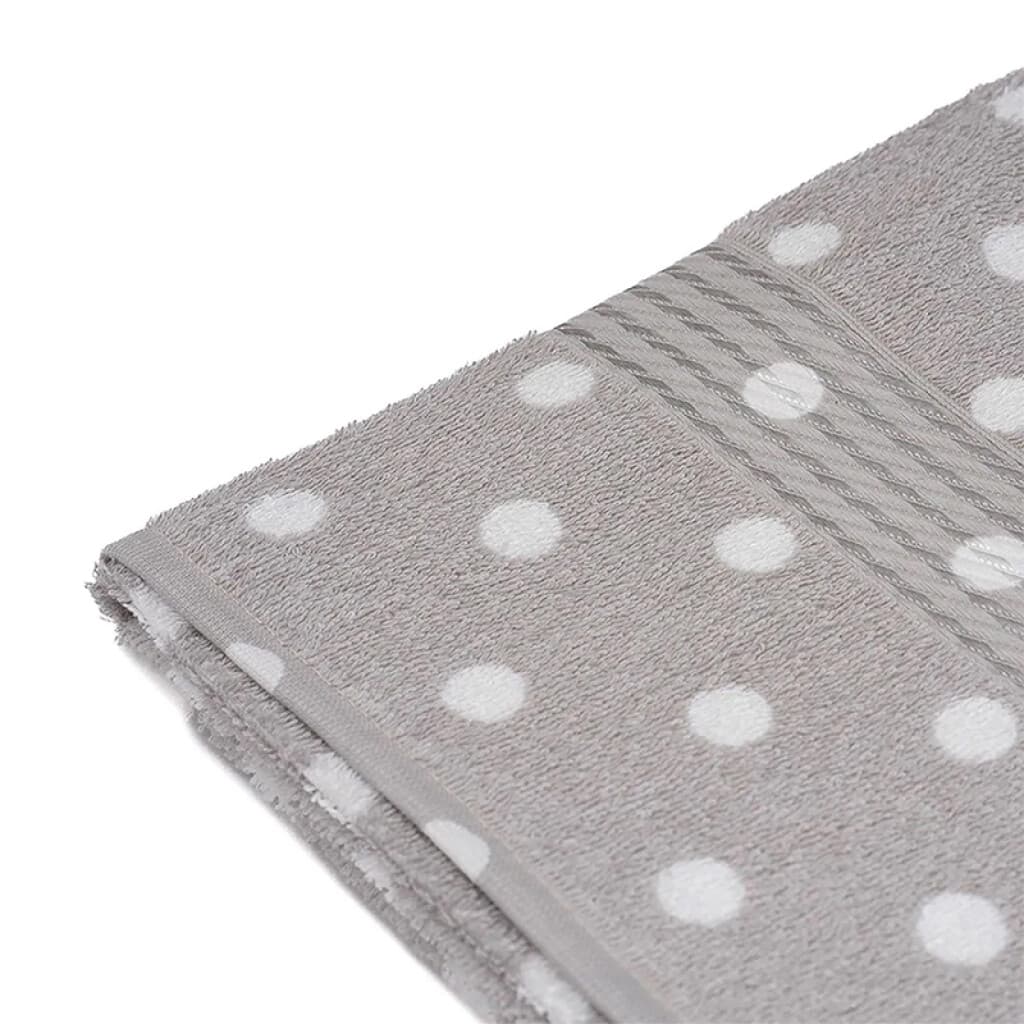 Pack X 2 Toallas Prisma Dohler Estampadas 100% Algodón - Gris / Lunares Blancos - 2
