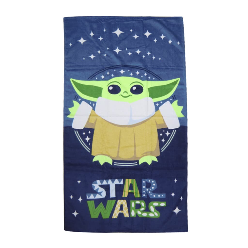Toalla Infantil Playera Algodón 70 x 130 cm - Baby Yoda - 1