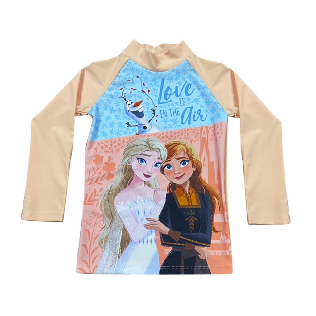 Remera UV Malla Infantil Frozen Varios Talles - SALMON - Talle 4 - 1
