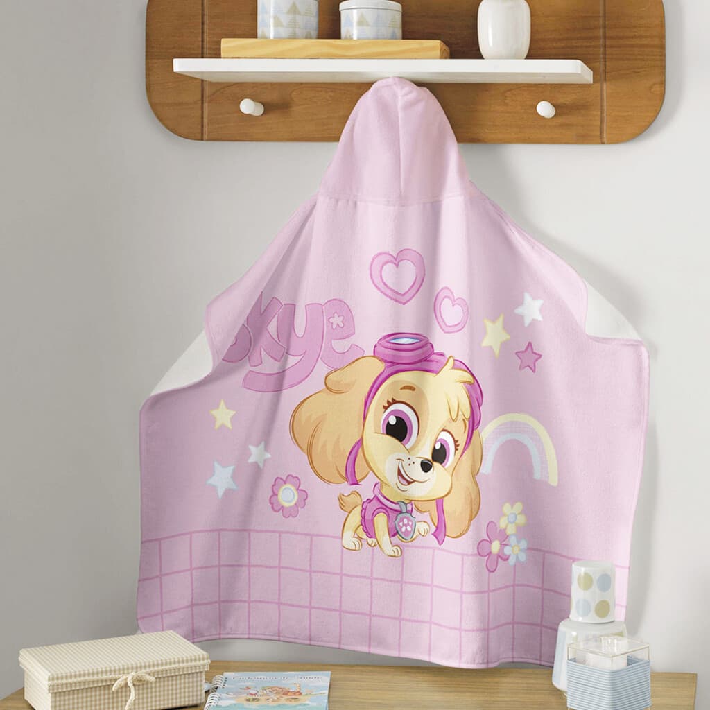 Toalla Bebé con Capucha 90 x 70 cm Paw Patrol - ROSA - 1