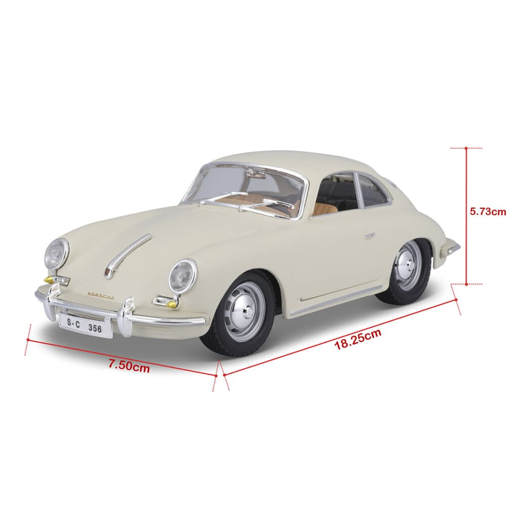 Auto de Colección Bburago Porsche 356B Coupe Año 1961 Escala 1:24 - 3