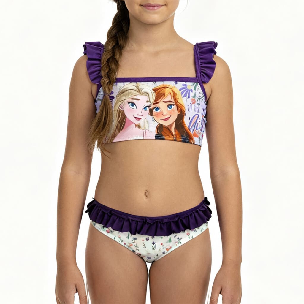 Malla Infantil Bikini 2 Piezas Frozen Talle 4/10 - LILA - 2