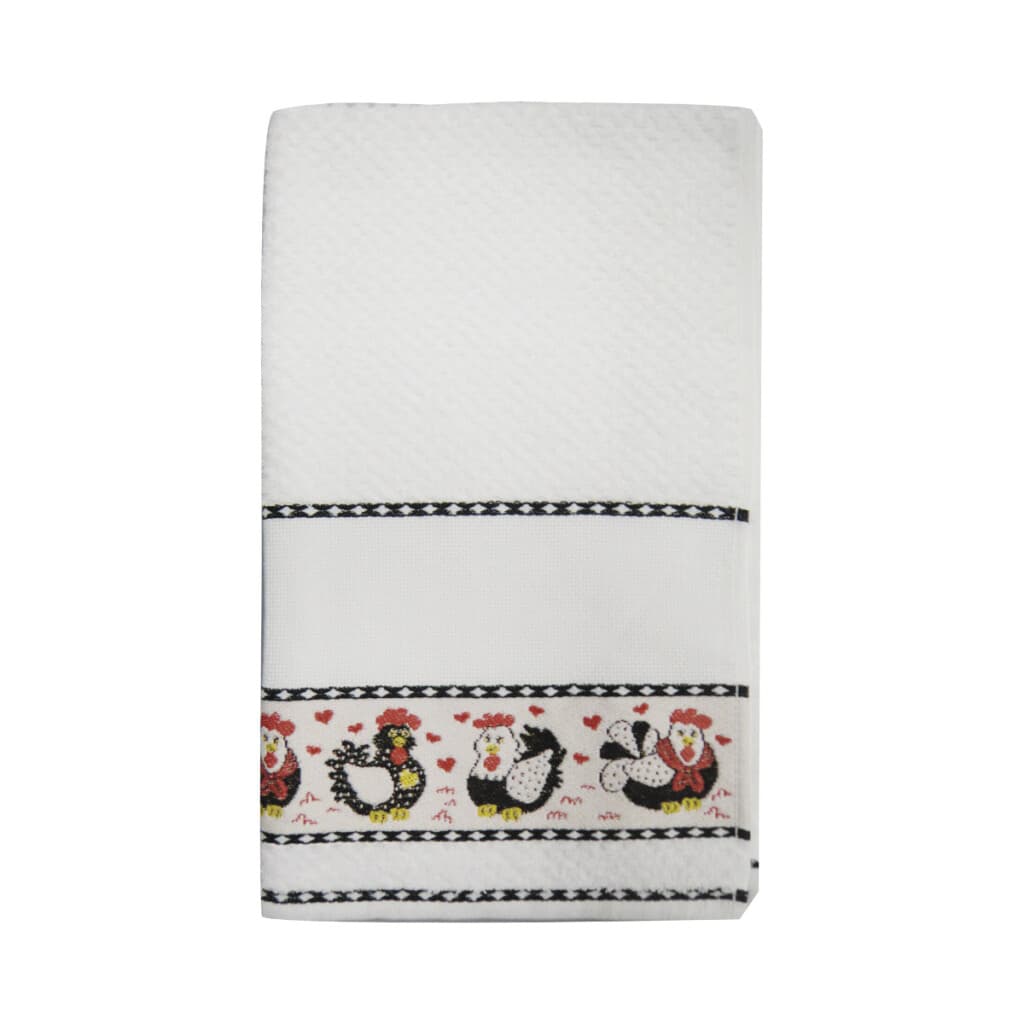 Repasador Jacquard para Bordar Dohler 45 cm x 70 cm - Gallinas - 2