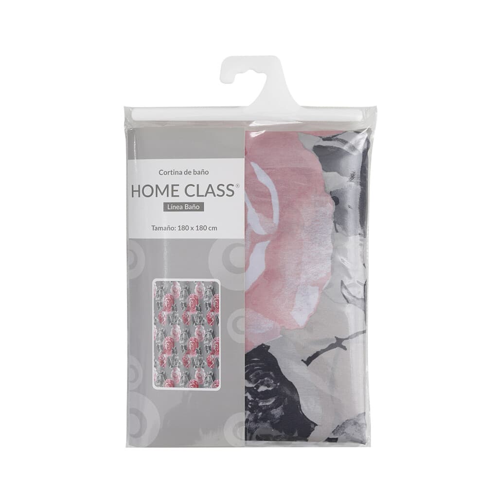Cortina de Home Class con Argollas 180 x 180 cm - 213624 ROSAURA FLOR ROSA - 1