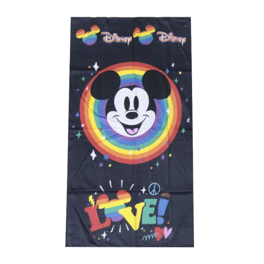 Toalla Infantil Playera 100% Algodón 70 x 130 cm - Mickey Multicolor y Negro - 1