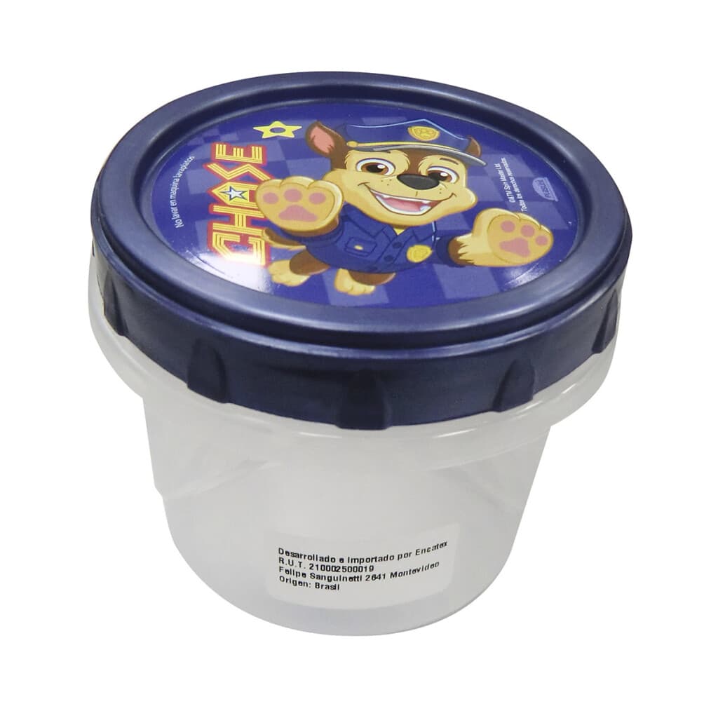 Pote Plástico Paw Patrol 300 ml con Tapa Rosca - AZUL MARINO - 1