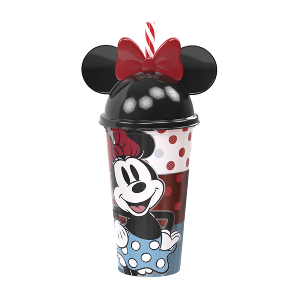 Vaso Plástico Milk Shake con Forma y Pajita Minnie 500 ml - 2