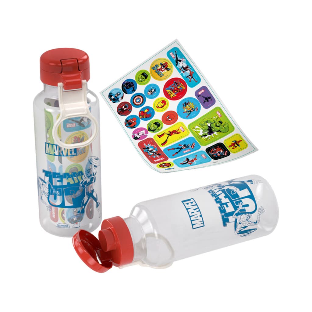 Botella Plástica Fun 600 ml con Adhesivos - Avengers - 4