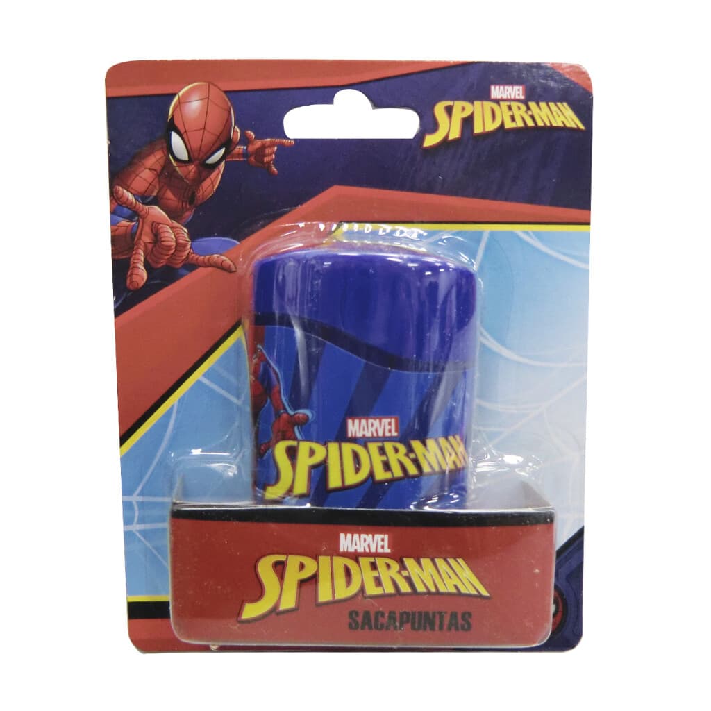 Sacapuntas Spiderman con Deposito y 2 Agujeros - AZUL