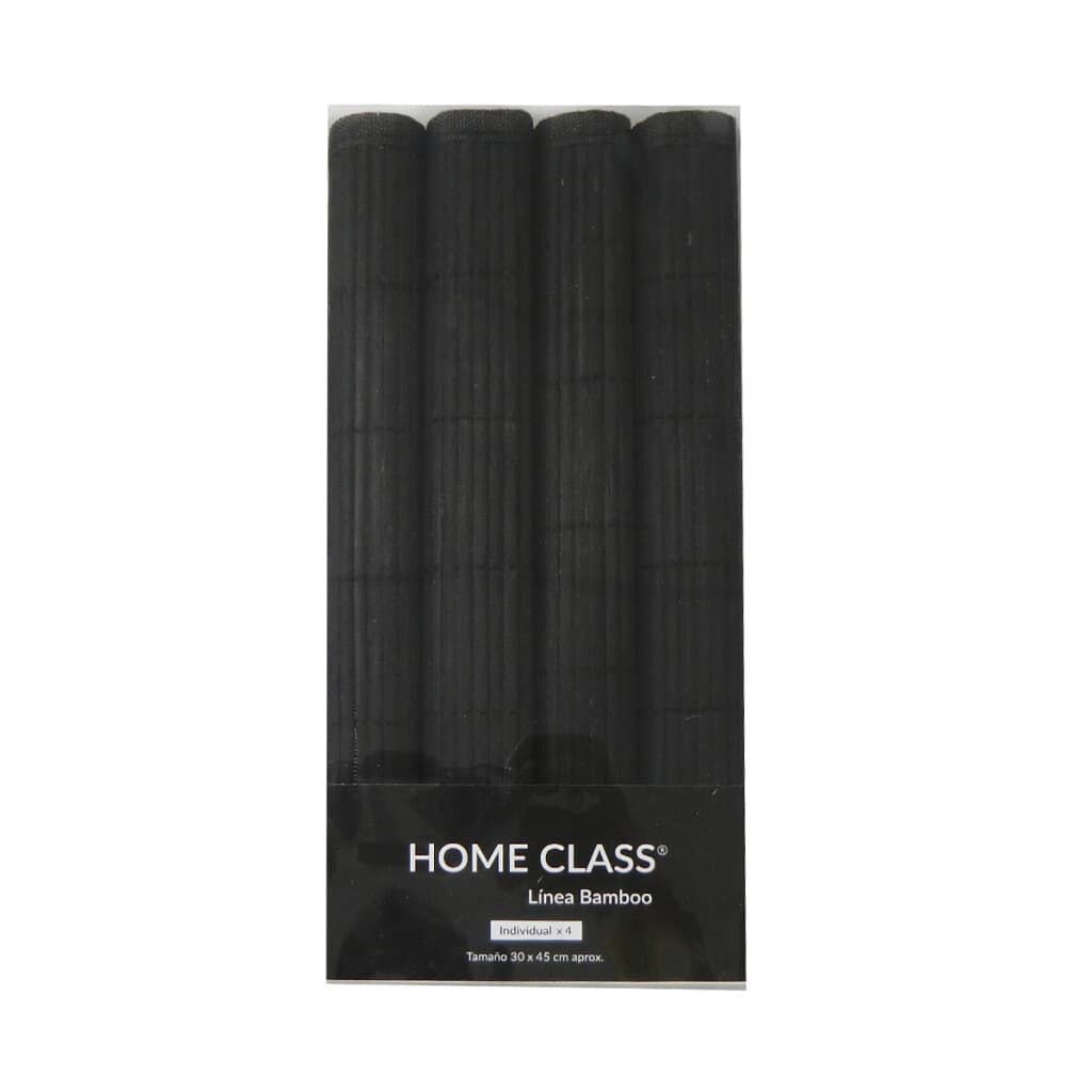 Set x4 Individuales Bambú 30 x 45 cm - NEGRO - 1