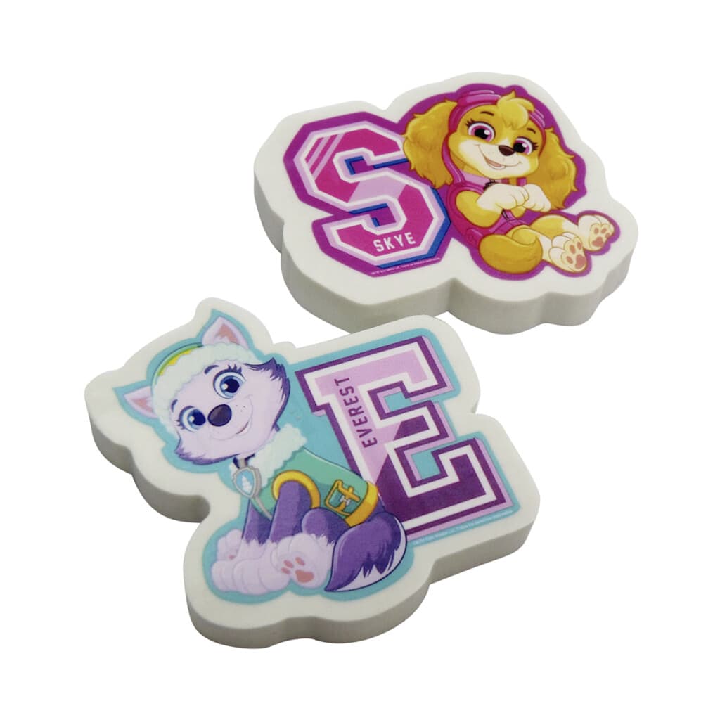 Pack x 2 Goma de Borrar Paw Patrol 4 cm - TURQUESA/FUCSIA - 2