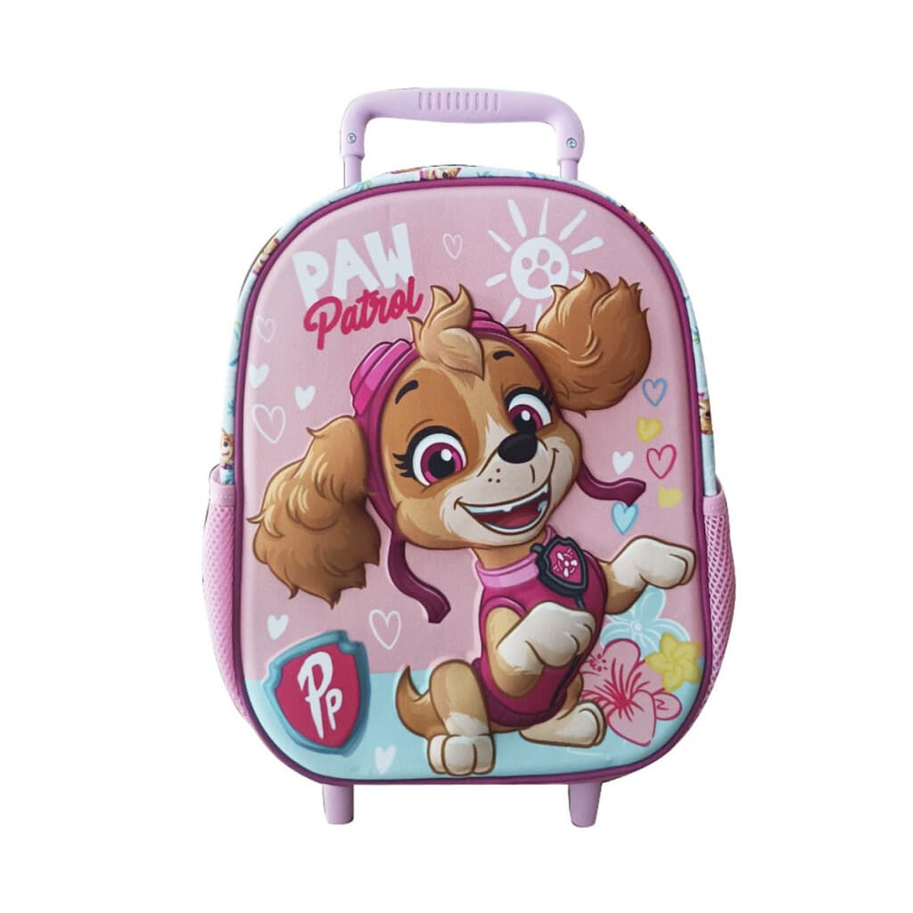 Mochila Infantil Paw Patrol 3d Con Carro 30 Cm - CORAL - 1