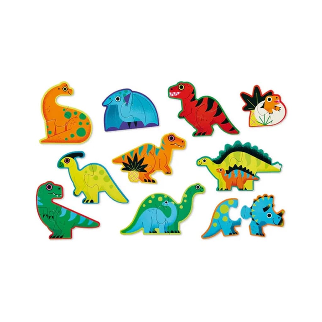 10 Puzzle Crocodile Creek De 2 Piezas Cada Uno - Dinosaurios - 2