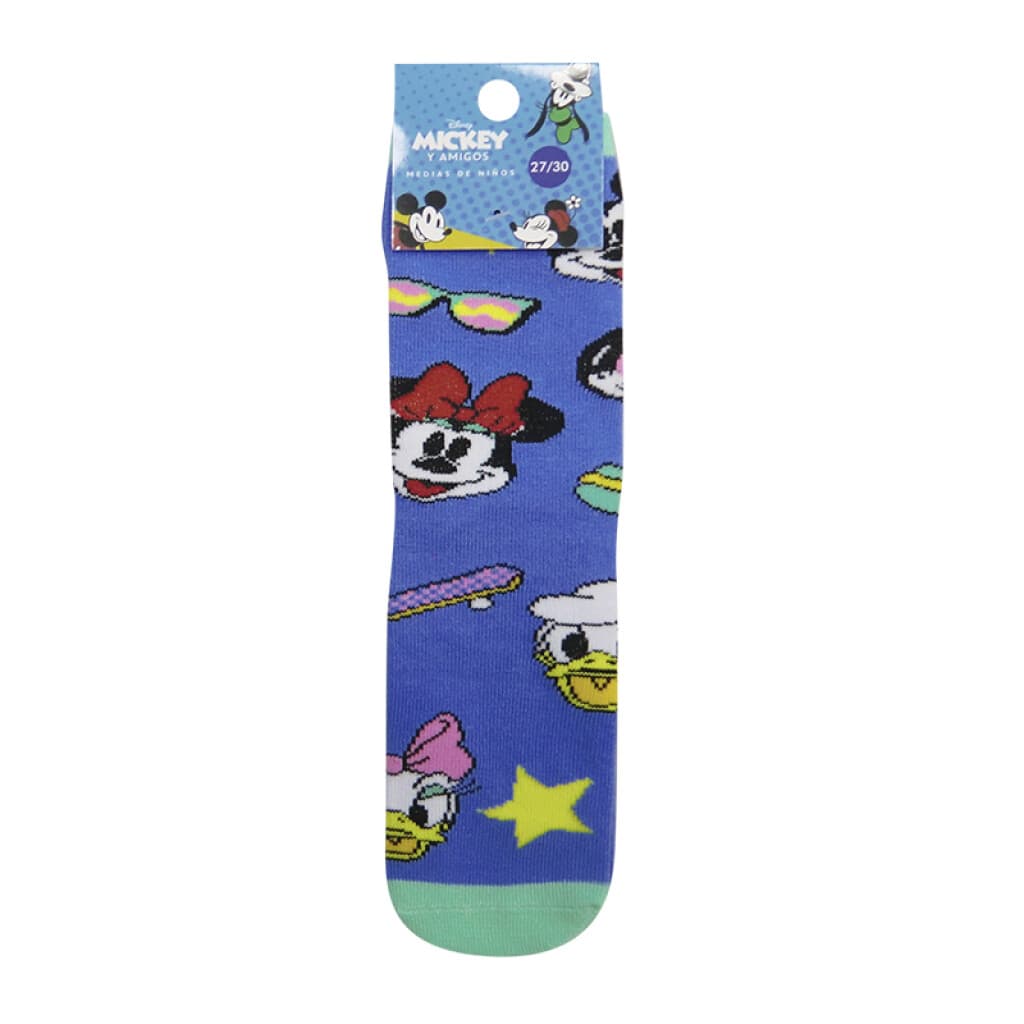 Medias Infantiles Mickey y Sus Amigos Azul Oficial Talle 19/30 - 23/26 - 1