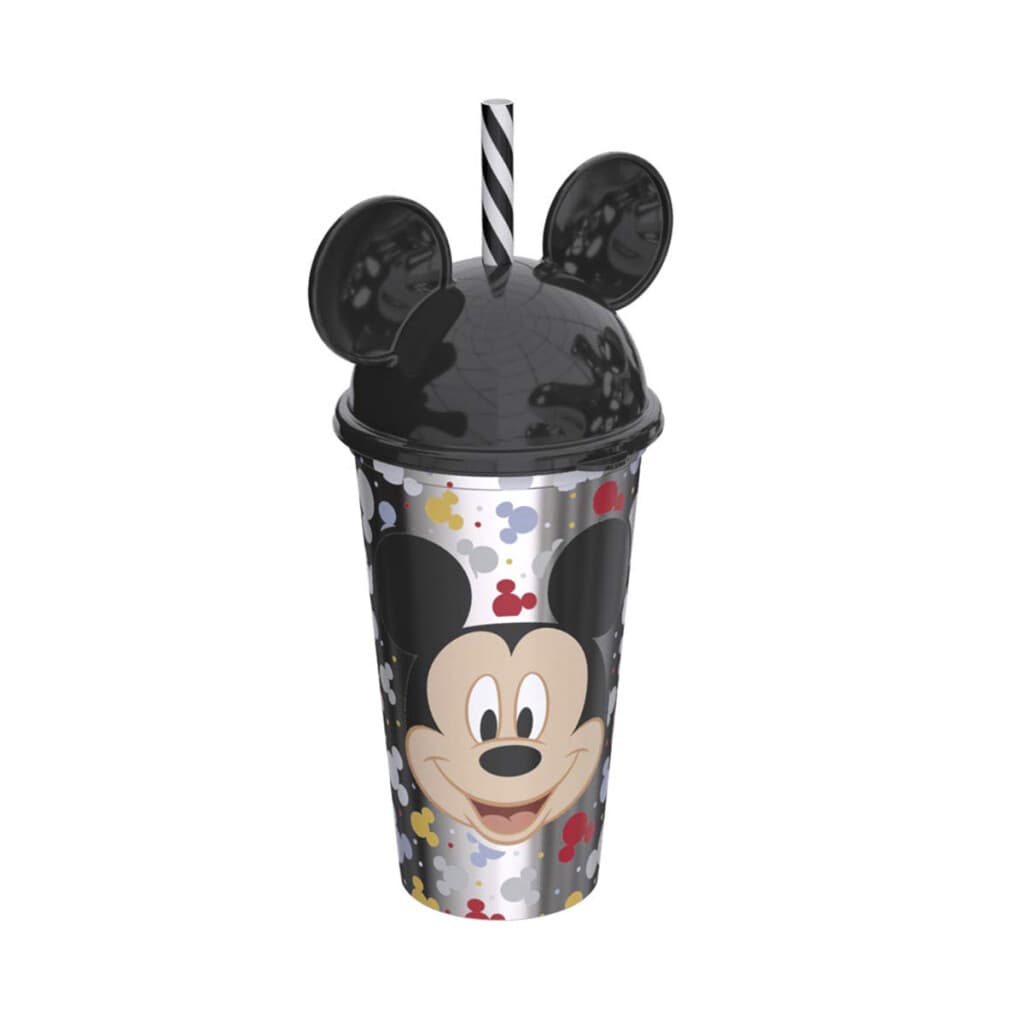 Vaso Plástico Milk Shake con Forma y Pajita Mickey 500 ml - 1