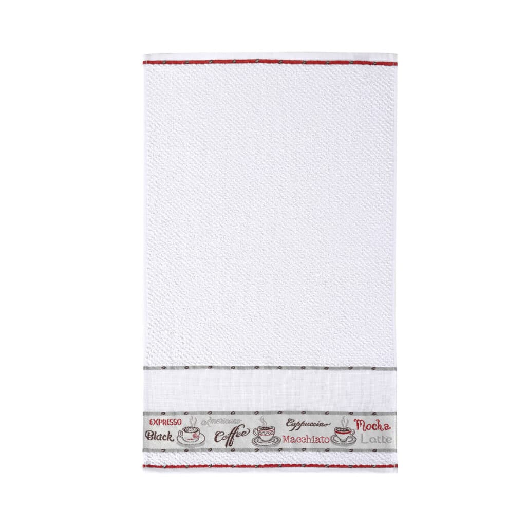 Repasador Jacquard para Bordar Dohler 45 cm x 70 cm - 5198380 COFFEE BCO - 2
