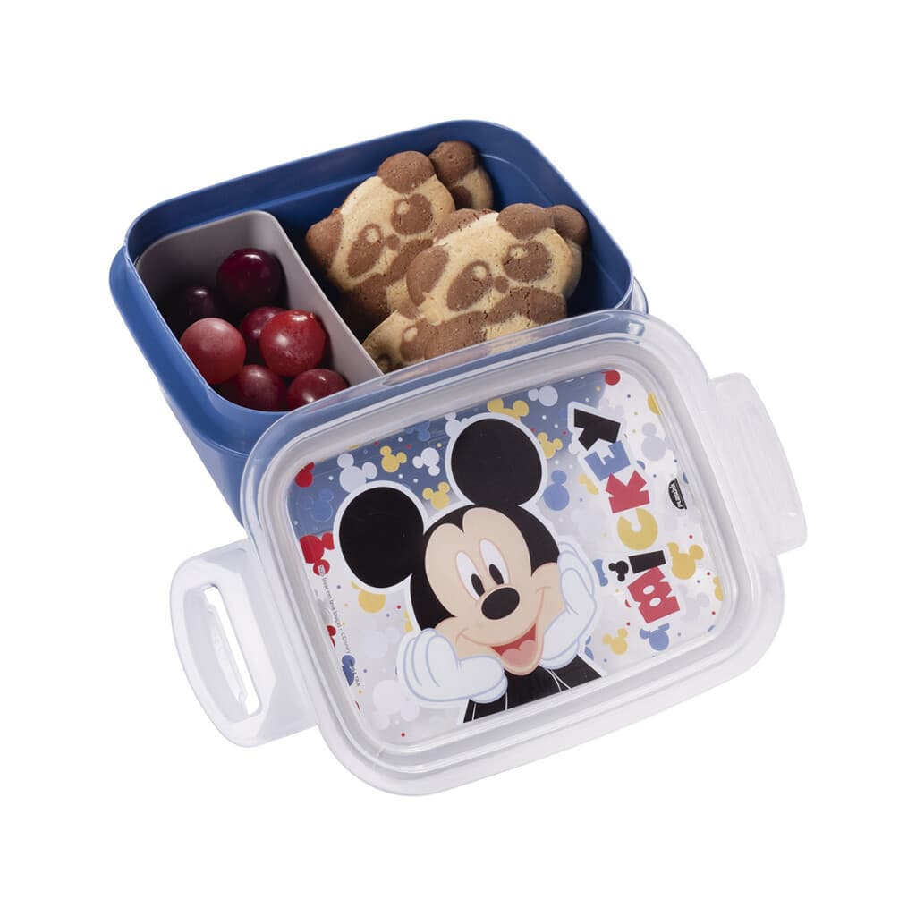 Pote Plástico Mickey Con Traba y División 630 ml - 5