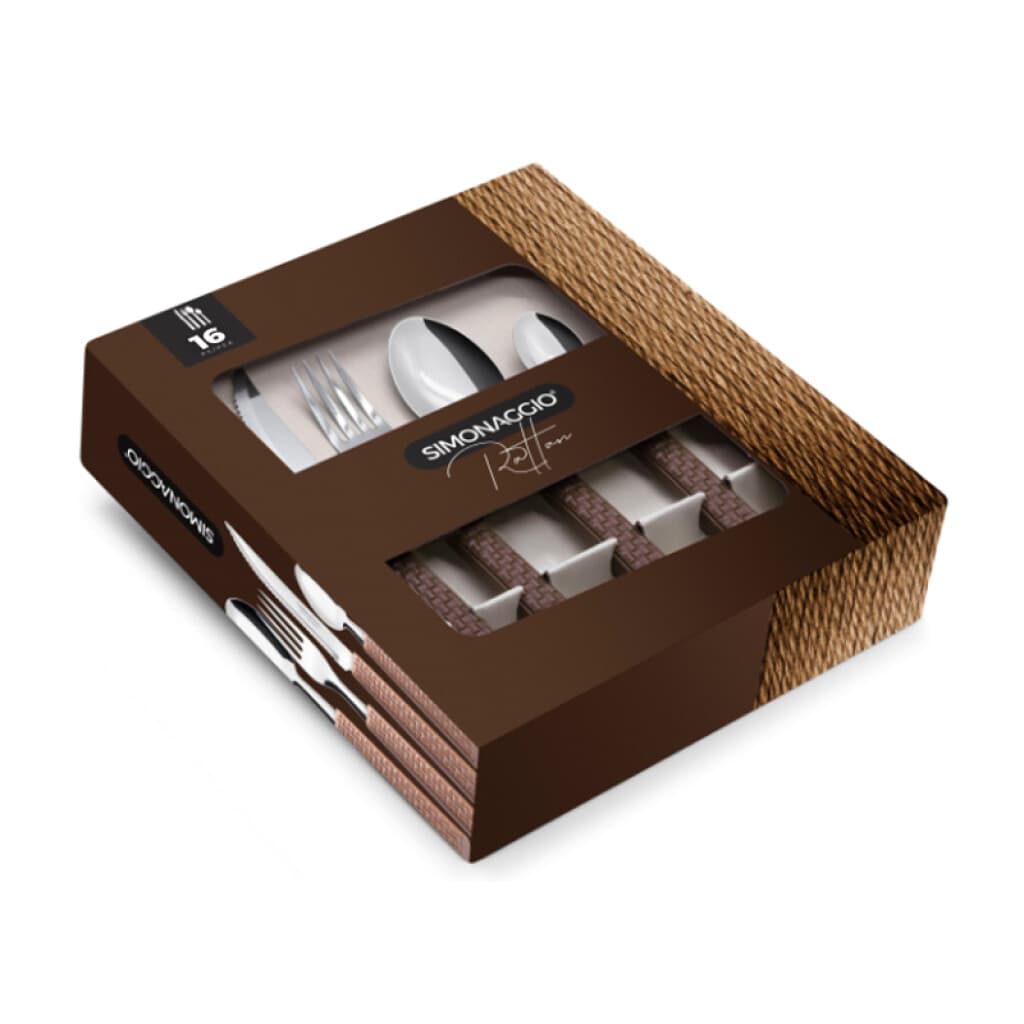 Set x 16 Cubiertos Mango Rattan Simonaggio - 2