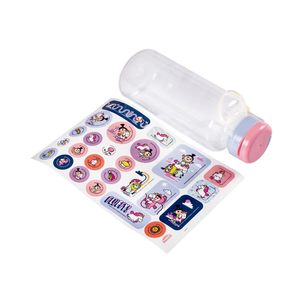 Botella Plástica Fun Minions 600 ml con Adhesivos - 2